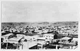 Atlantic Fleet battleships anchored at Punta Arenas, Chile, February 1908.