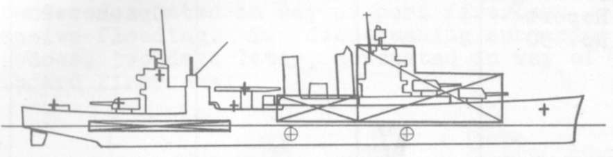 Diagram of QUINCY (CA39) depicting damaged areas