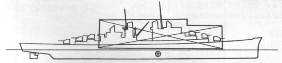 Diagram of ATLANTA (CL51) depicting damaged areas