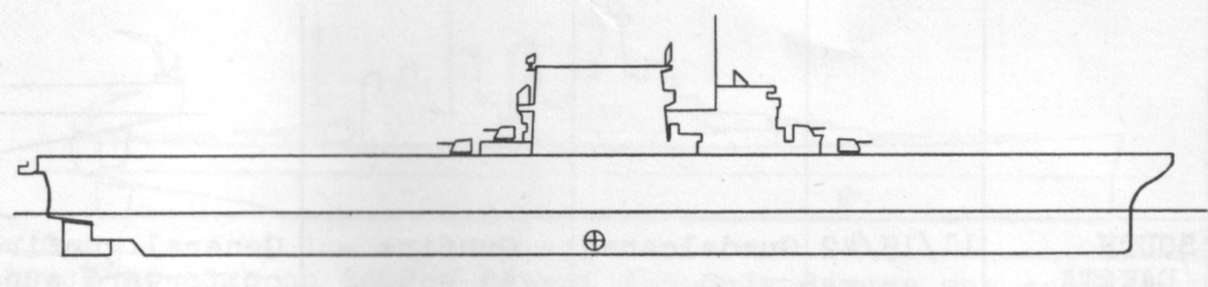 Diagram of SARATOGA (CV3) depicting damaged areas