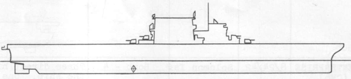 Diagram of SARATOGA (CV3) depicting damaged areas