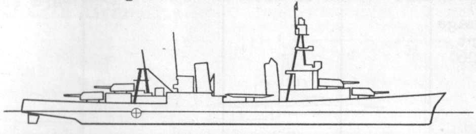 Diagram of PENSACOLA (CA24) depicting damaged areas