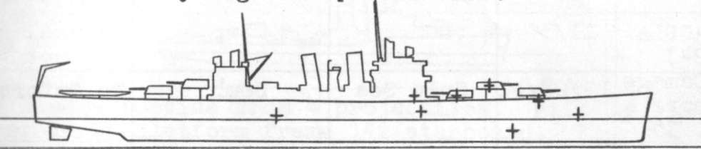 Diagram of BOISE (CL47) depicting damaged areas